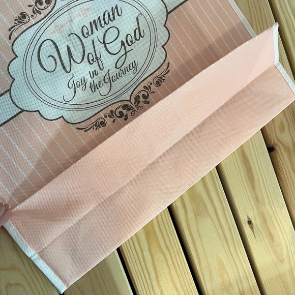 NEW Woman of God Tote Bag 14x12x4 Faith Scripture Pink Tote Bag - Picture 8 of 8